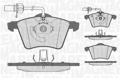 MAGNETI MARELLI 363916060539 -  Комплект тормозных колодок, дисковый тормоз